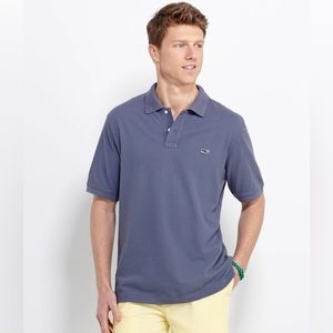 NWT Vineyard Vines Solid Classic Pique Polo- Pacifica Blue (Large)
